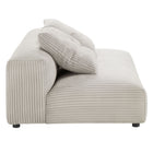 Modway Solace Modular Corduroy Upholstered Armless Loveseat and Ottoman Set