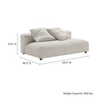 Modway Solace Modular Corduroy Upholstered Armless Loveseat
