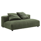 Modway Solace 4-Piece Modular Corduroy Upholstered Sectional Sofa With Ottoman