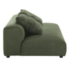 Modway Solace 4-Piece Modular Corduroy Upholstered Sectional Sofa With Ottoman
