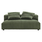 Modway Solace Modular Corduroy Upholstered Armless Loveseat and Ottoman Set
