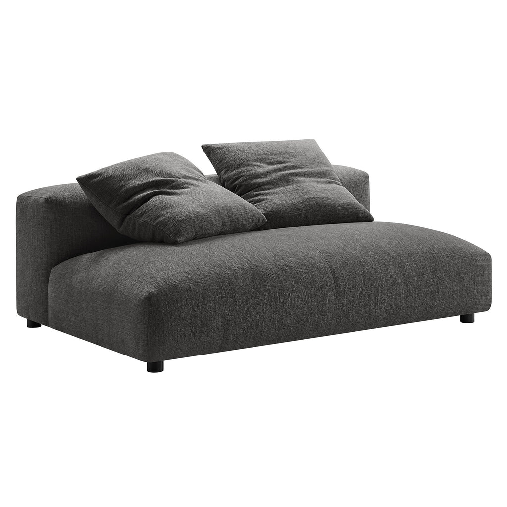 Modway Solace Modular Upholstered Fabric Armless Loveseat  