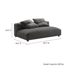 Modway Solace Modular Upholstered Fabric Armless Loveseat