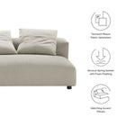 Modway Solace Modular Upholstered Fabric Armless Loveseat