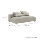 Modway Solace Modular Upholstered Fabric Armless Loveseat