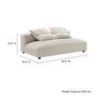 Modway Solace Modular Upholstered Fabric Armless Loveseat