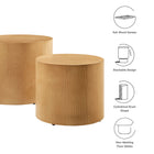 Modway Amani Round Nesting Coffee Tables Set of 2