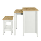 Modway Garland 3-Piece Kitchen Island and Stool Set