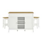 Modway Garland 3-Piece Kitchen Island and Stool Set