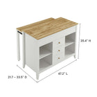 Modway Farmstead 3-Piece Kitchen Island and Stool Set