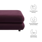 Modway Jubilee Modular Performance Velvet Ottoman