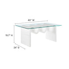 Modway Ondine Glass Top Coffee Table