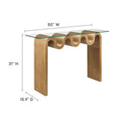 Modway Ondine Glass Top 50" Console Table