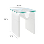 Modway Ondine Glass Top Side Table