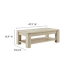 Modway Hollis Travertine Coffee Table
