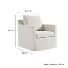 Modway Serene Fabric Slipcovered Swivel Armchair