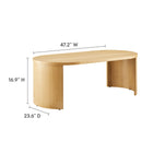 Modway Aspect Oval Wood Coffee Table