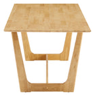 Modway Solara 7-Piece Wood Dining Set with Fabric Upholstered Side Chairs