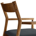 Modway Solara Vegan Leather Wood Dining Armchairs Set of 2