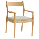 Modway Solara Fabric Wood Dining Armchairs Set of 2