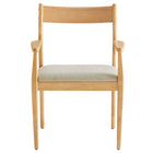 Modway Solara Fabric Wood Dining Armchairs Set of 2