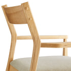 Modway Solara Fabric Wood Dining Armchairs Set of 2