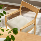 Modway Solara Fabric Wood Dining Armchairs Set of 2