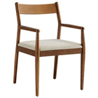 Modway Solara Fabric Wood Dining Armchairs Set of 2