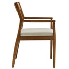 Modway Solara Fabric Wood Dining Armchairs Set of 2