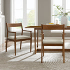 Modway Solara Fabric Wood Dining Armchairs Set of 2