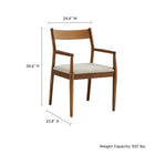 Modway Solara Fabric Wood Dining Armchairs Set of 2