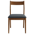 Modway Solara Vegan Leather Wood Dining Side Chairs Set of 2