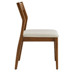 Modway Solara Fabric Wood Dining Side Chairs Set of 2