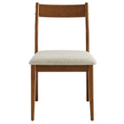 Modway Solara Fabric Wood Dining Side Chairs Set of 2