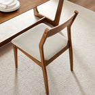 Modway Solara Fabric Wood Dining Side Chairs Set of 2