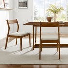 Modway Solara Fabric Wood Dining Side Chairs Set of 2