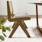 Modway Thera Vegan Leather and Cane Dining Side Chairs Set of 2