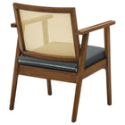 Modway Thera Vegan Leather and Cane Accent Armchairs Set of 2