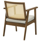 Modway Thera Vegan Leather and Cane Accent Armchairs Set of 2