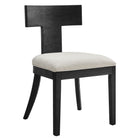 Modway Peregrine Wood and Fabric Upholstered Dining Chairs Set of 2