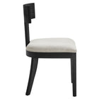 Modway Peregrine Wood and Fabric Upholstered Dining Chairs Set of 2