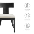Modway Peregrine Wood and Fabric Upholstered Dining Chairs Set of 2