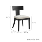 Modway Peregrine Wood and Fabric Upholstered Dining Chairs Set of 2