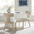 Modway Peregrine Wood and Fabric Upholstered Dining Chairs Set of 2