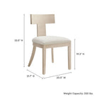 Modway Peregrine Wood and Fabric Upholstered Dining Chairs Set of 2