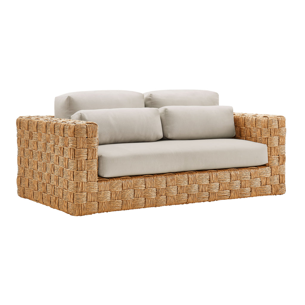 Modway Thames Outdoor Patio Wicker Outdoor Patio Rattan Loveseat  