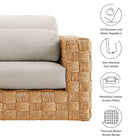 Modway Thames Outdoor Patio Wicker Outdoor Patio Rattan Armchair