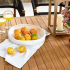Modway Vienna 7-Piece Outdoor Patio Teak and Rope Dining Set with Curved-Back Armchairs