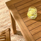 Modway Vienna 5-Piece Outdoor Patio Teak Wood Dining Set with Folding Chairs