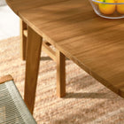Modway Vienna 5-Piece Outdoor Patio Teak and Rope Dining Set with Armless Chairs